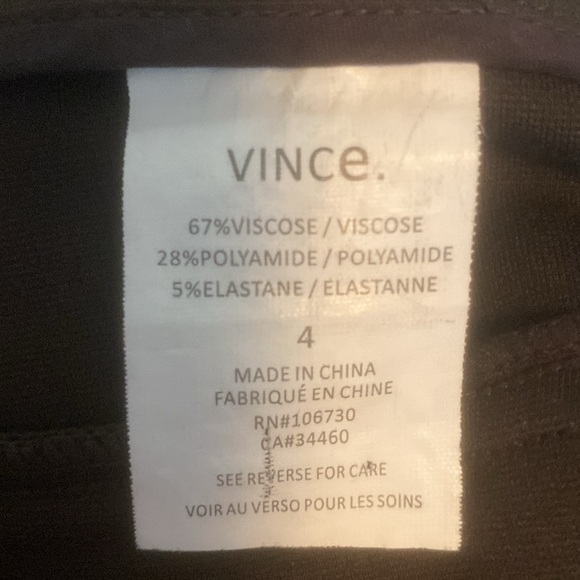 Vince Riding Pants Womens 4 Dark Brown Career Ponte Knit Casual Office Neutral - Picture 4 of 4